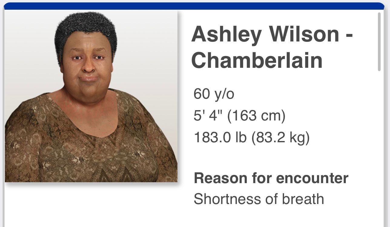 Ashley Wilson shortness of breath 60 year