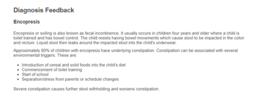 stefon owens 4 year old leaking stoll in his underwear physical history diagnosis questions