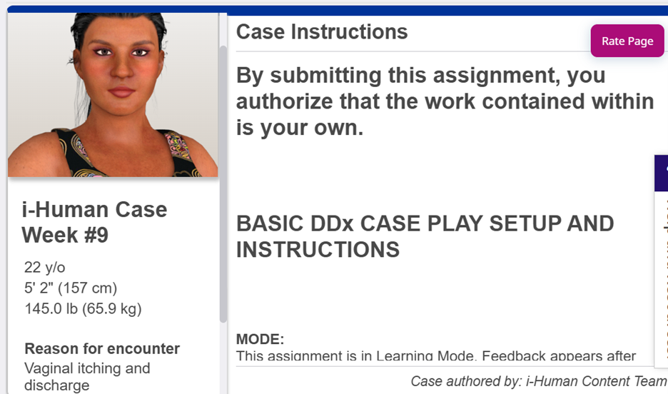 Whitney Connolly Jenny Regliado Maryam Perkins 22 y/o Height: 5’2” (157 cm) Weight: 145 lb (65.5 kg) reason for encounter: vaginal itching and discharge