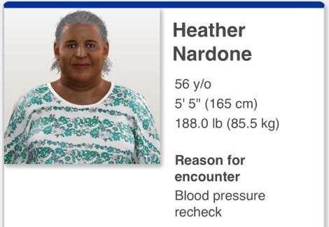 iHuman Heather Nardone blood pressure recheck 56 year old answers