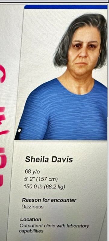 iHuman Sheila Davis dizziness 68 year old answers