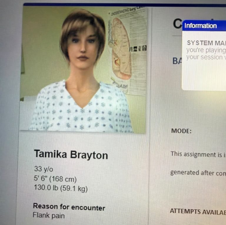 iHuman Tamika Brayton flank pain answers